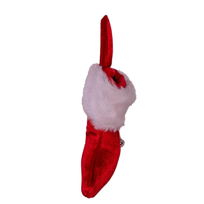 Kurt Adler 7" Red/White Monogram "J" Mini Stocking - Image 2